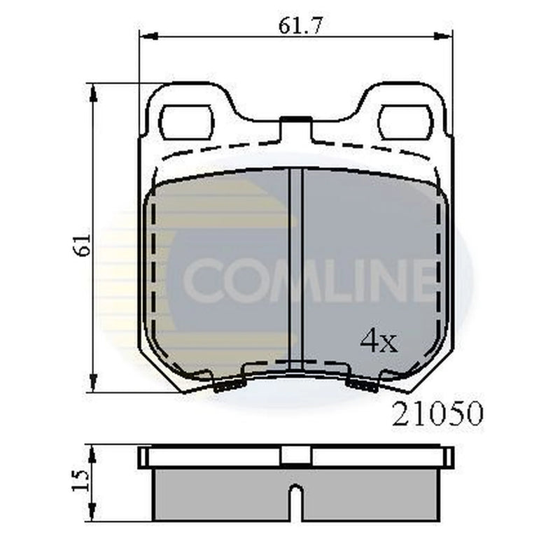 Comline Front & Rear Brake Discs & Pads fits Vauxhall Vectra 1995-2003