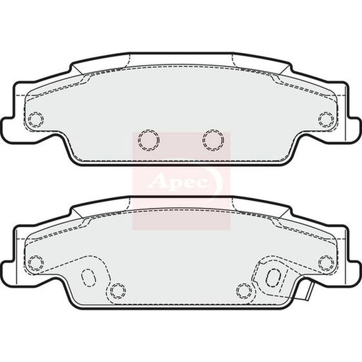 Apec Rear Brake Pad Set PAD1703