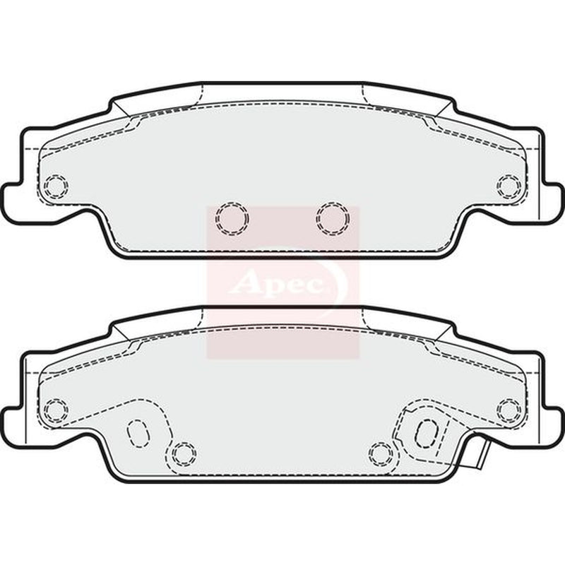 Apec Rear Brake Pad Set fits Cadillac Cts 2003-2007 2.8 3.6
