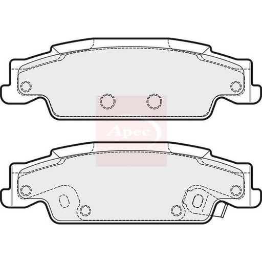 Apec Rear Brake Pad Set fits Cadillac Cts 2003-2007 2.8 3.6