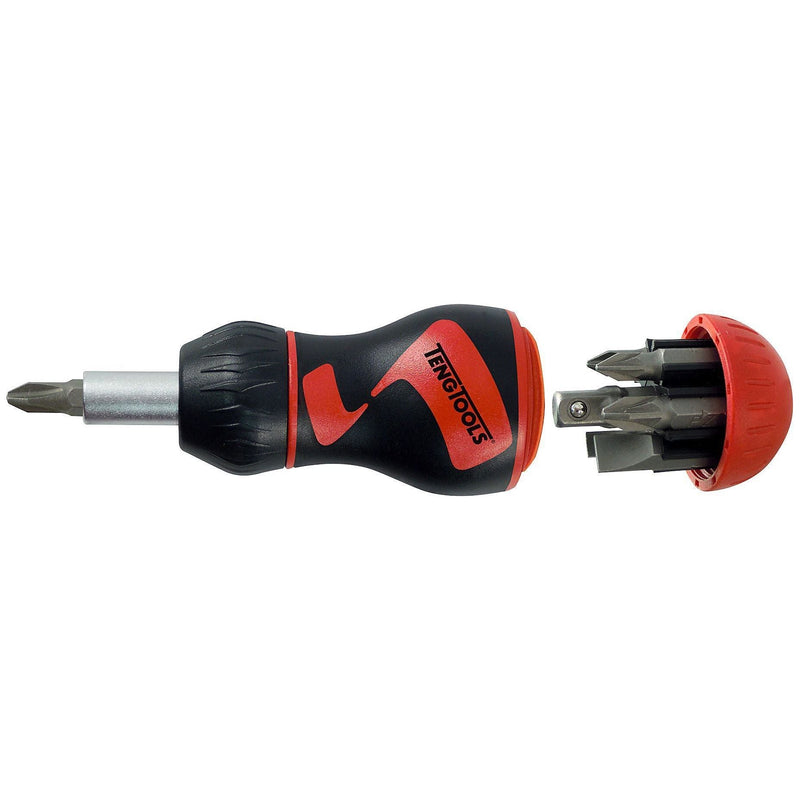 Teng Tools 1/4" Stubby Ratcheting Bits Driver Set Teng Tools - Dynamic Drive