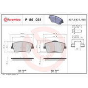 Brembo Front & Rear Pads fits Volvo XC40 2022 on
