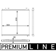 Mahle Radiator fits Man Tgs I 2007-2021