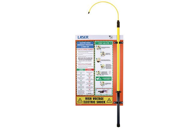 Laser EV First Aid Information Board c/w Insulated Rescue Pole Laser - Dynamic Drive