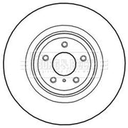 Borg & Beck Front & Rear Brake Discs & Pads fits Infiniti M 2010 on