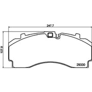 DON Rear Brake Pad Set fits Scania 4 - Series 1996-2008