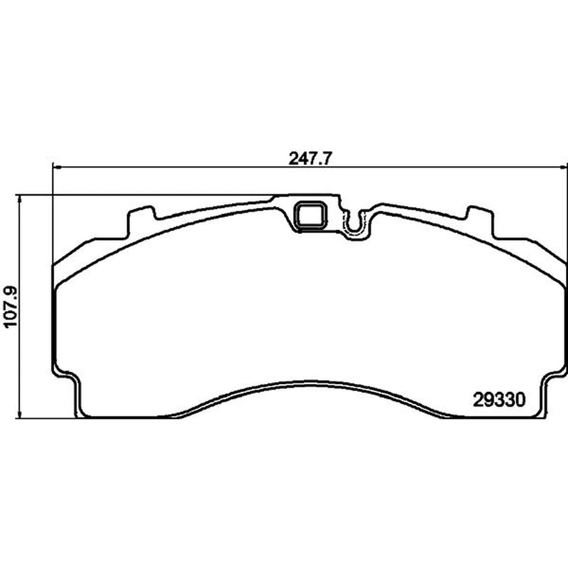 DON Rear Brake Pad Set fits Scania 4 - Series 1996-2008