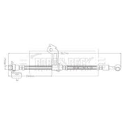 Borg & Beck Brake Hydraulic Hose Line Front Right BBH8899