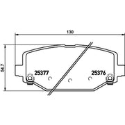 DON Rear Brake Pad Set fits Chrysler Grand Voyager V 2007-2008 2.8 3.3 3.8