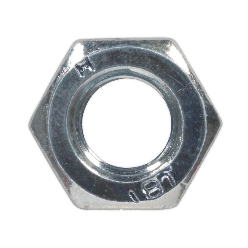 Sealey Steel Nut M6 Zinc DIN 934 Pack of 100 SN6 Sealey  - Dynamic Drive