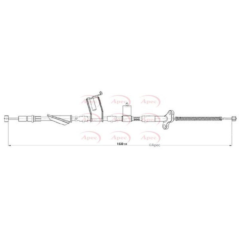 Apec Handbrake Cable Left Rear fits Honda Cr-V 2001-2007 2.0 2.2