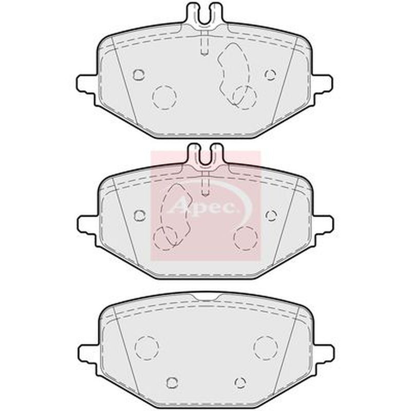 Apec Rear Brake Pad Set fits Mercedes-Benz G-Class 2019-2022 463.349 463.350
