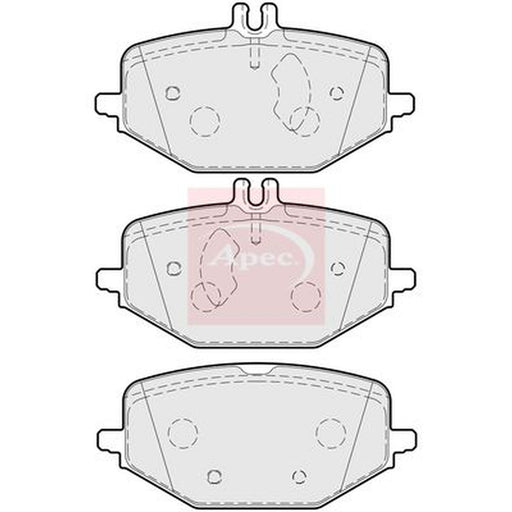 Apec Rear Brake Pad Set fits Mercedes-Benz G-Class 2019-2022 463.349 463.350