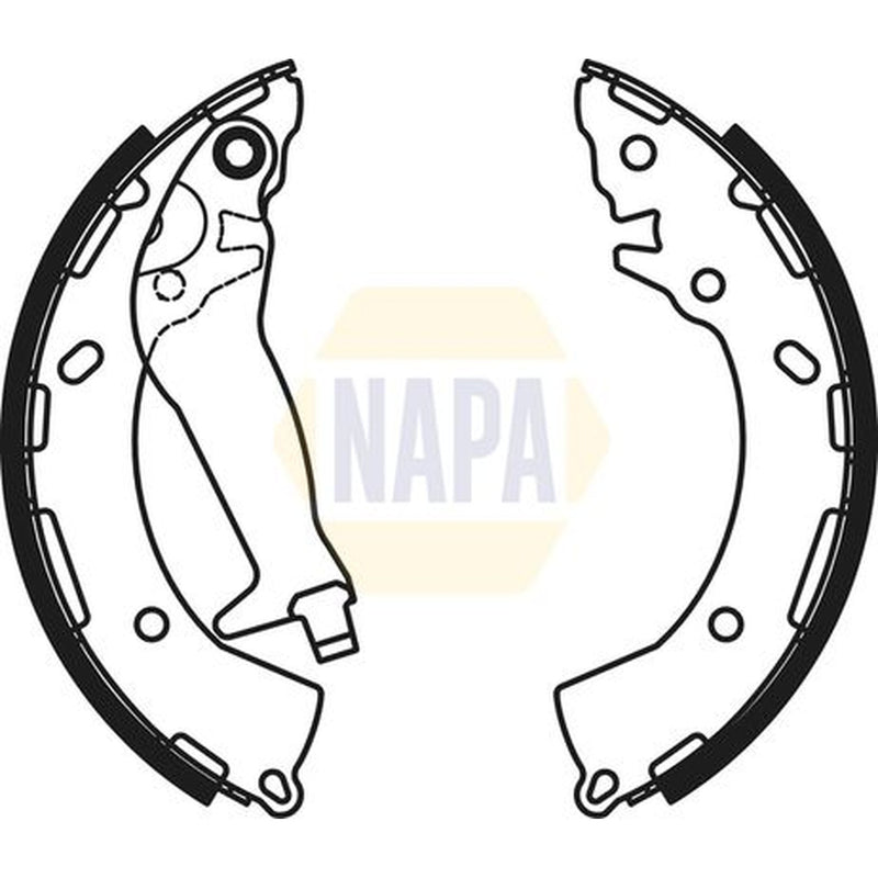 NAPA Brake Shoe Set Axle Kit fits Hyundai Accent IV 2010-2018 1.4 1.6