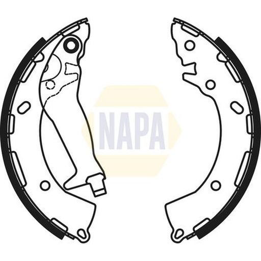 NAPA Brake Shoe Set Axle Kit fits Hyundai Accent IV 2010-2018 1.4 1.6