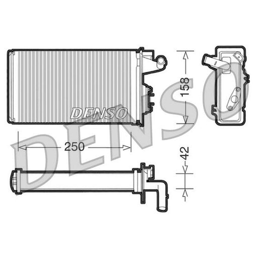 Denso Heater Matrix Core Heat Exchanger fits Alfa Romeo 145 1994-2001