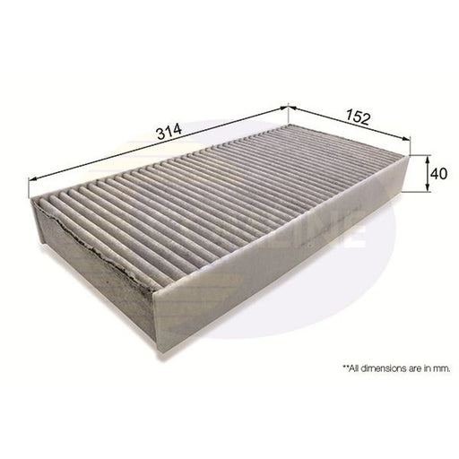 Comline Cabin Air Filter (Pollen Filter) fits Citroën C5 II 2004-2008