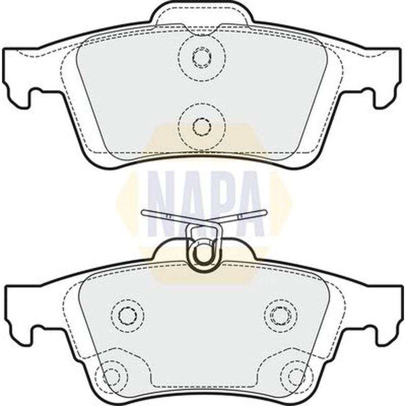 NAPA Rear Brake Pad Set fits Ford C-Max II 2010-2019 1.0 1.5 1.6 2.0