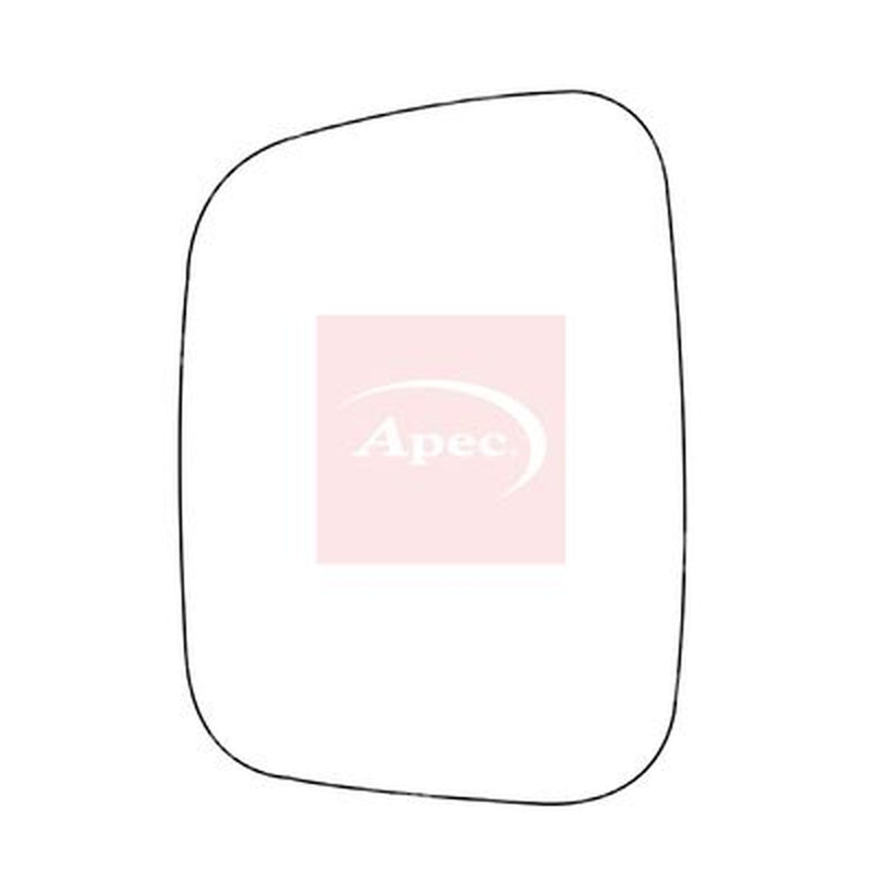 Apec Exterior Wing Mirror Glass Left fits VW Caddy III 2004-2010 1.9 2.0