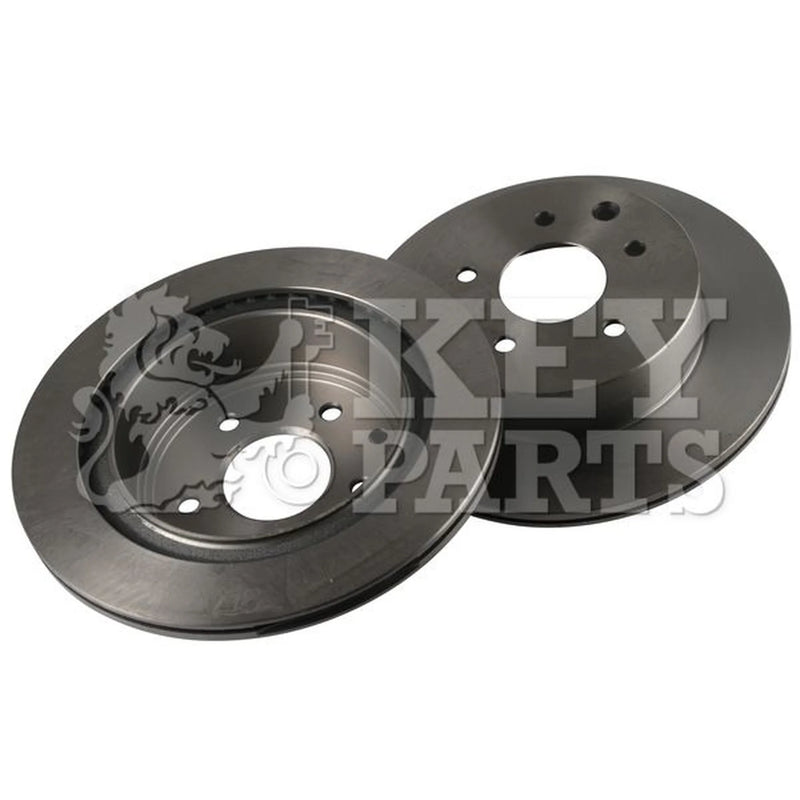Key Parts Rear Brake Vented Discs & Pads fits Nissan Leaf 2010-2017