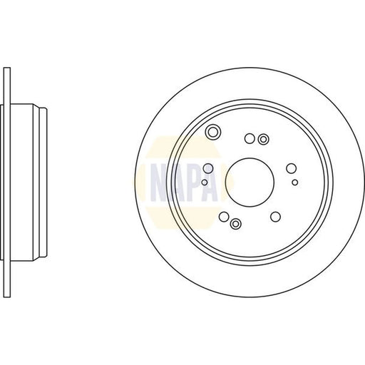 NAPA 2 x Solid Brake Discs fits Honda Cr-V 2001-2007 2.0 2.2