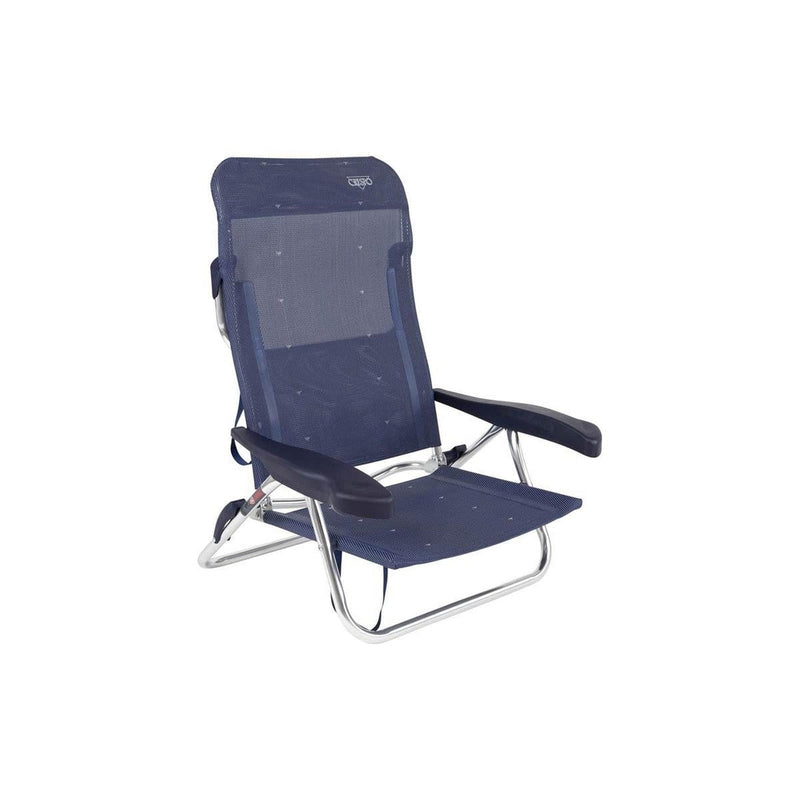 Crespo Beach Chair AL/221 Dark Blue Crespo - UK Camping And Leisure