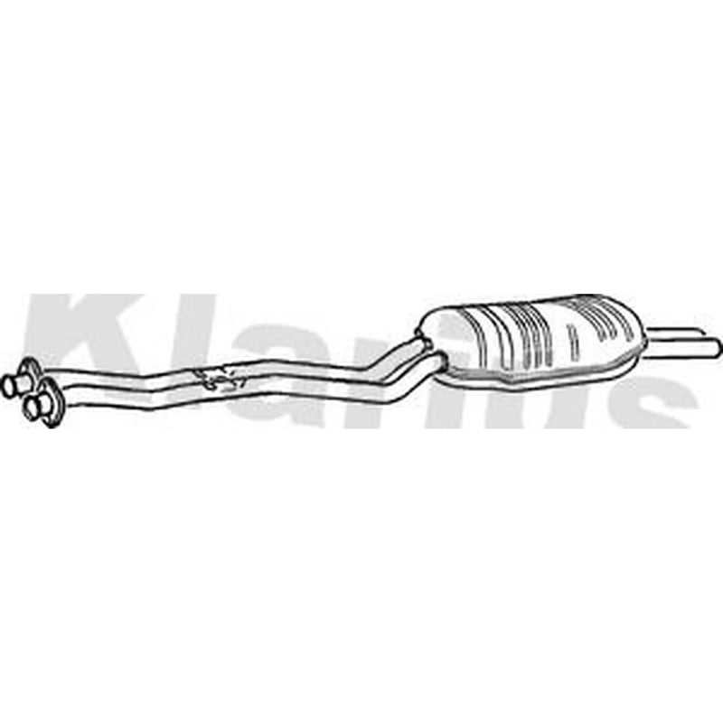 Klarius Box With Tail Pipe Rear fits BMW 3 1990-1995