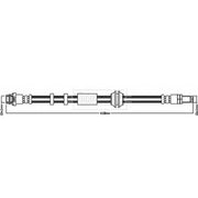 Borg & Beck Brake Hydraulic Hose Line Front Right BBH8412
