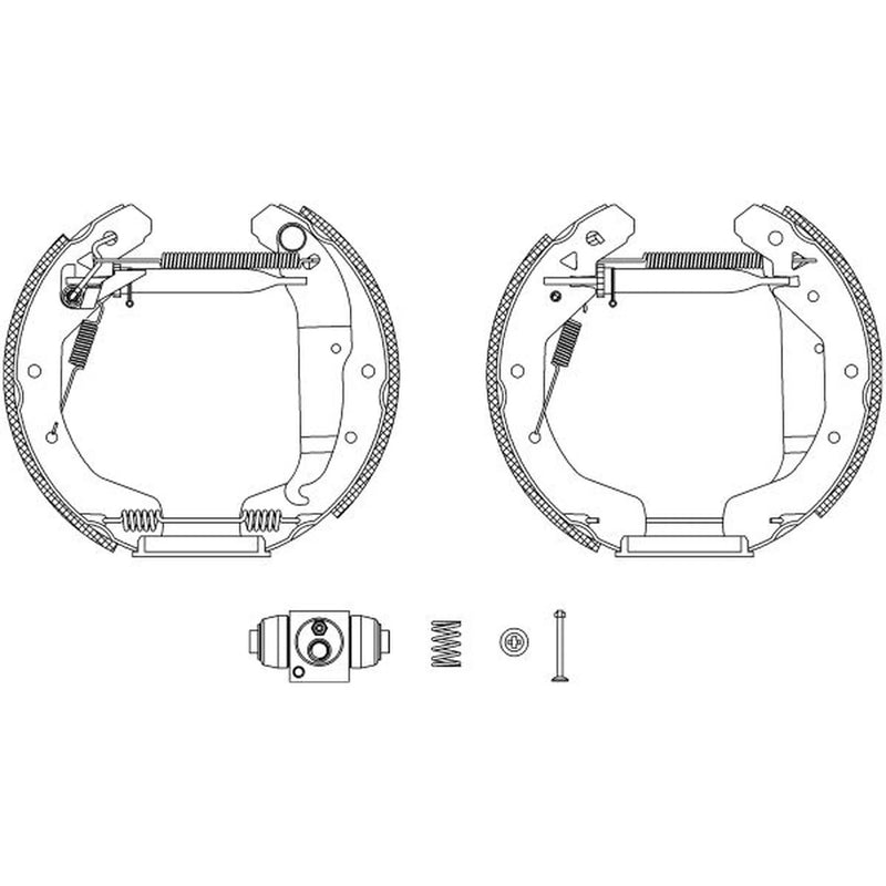 Mintex Brake Shoe Set Axle Kit fits Opel Astra H Gtc 2005-2010 1.4