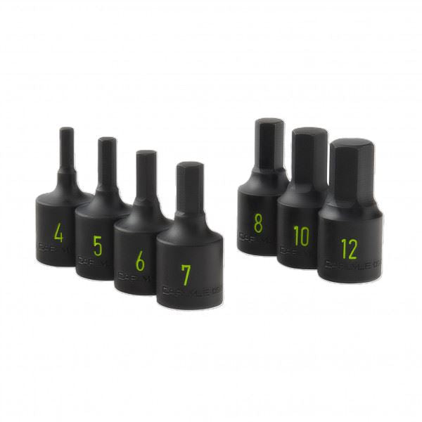 Carlyle Tools 7Pc 3/8 Drive Hex Impact Socket Set 4mm To 12mm - image 1