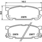 Mintex Rear Brake Pad Set fits Mazda MX-5 1998-2002 1.8