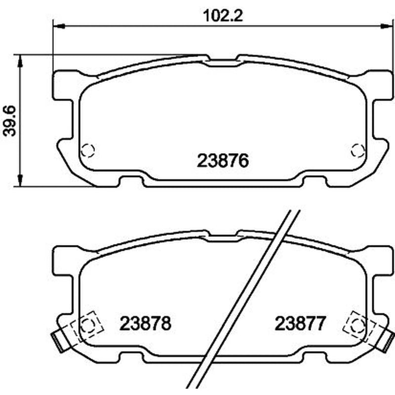 Mintex Rear Brake Pad Set fits Mazda MX-5 1998-2002 1.8
