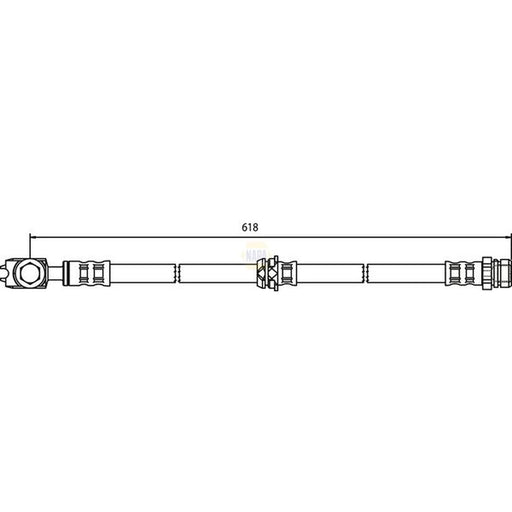 NAPA Brake Hydraulic Hose Line Front NBH1260