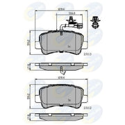Comline 4 x Rear Brake Pad Set fits Nissan Interstar 2021-2024