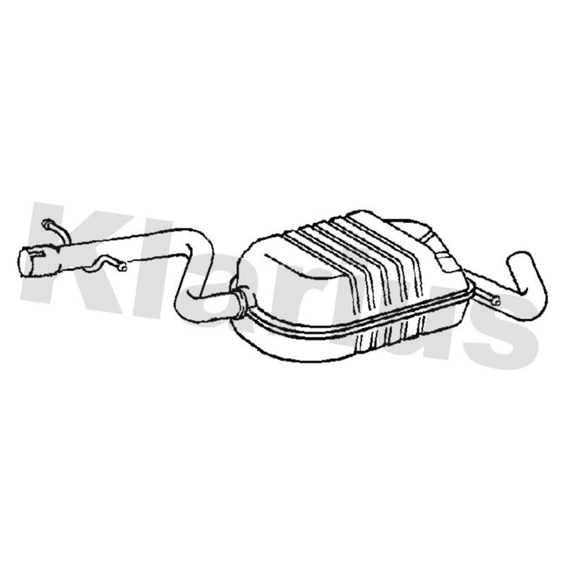 Klarius Box With Centre Pipe Centre fits VW Golf Plus V 2008-2013 1.4
