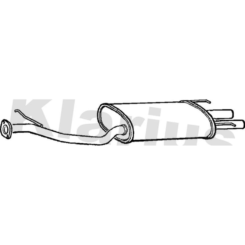 Klarius Box With Tail Pipe Rear fits Honda Accord 1993-1998 2.0