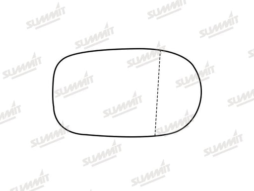 Summit Stick-On Standard Mirror Glass fits Alfa Romeo 166 97 to 07 LHS & RHS Summit - Bars 4 Cars