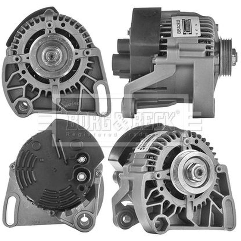 Borg & Beck Car Alternator 12V fits Fiat Doblo 2001 on 1.2
