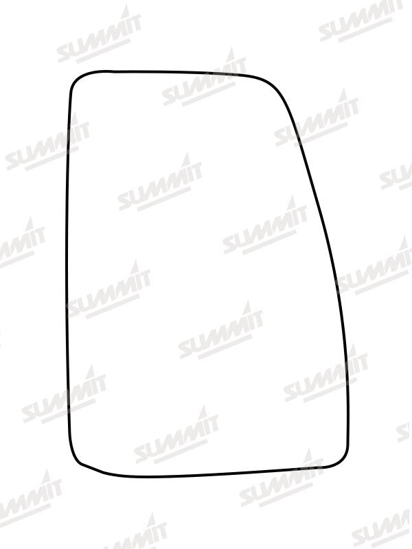 Summit Stick-On Commercial Mirror Glass fits Ford Transit Custom 12 to 17 RHS Summit - Bars 4 Cars