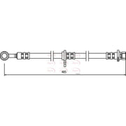 Apec Brake Hydraulic Hose Line Rear Right fits Honda Civic VII 2000-2005