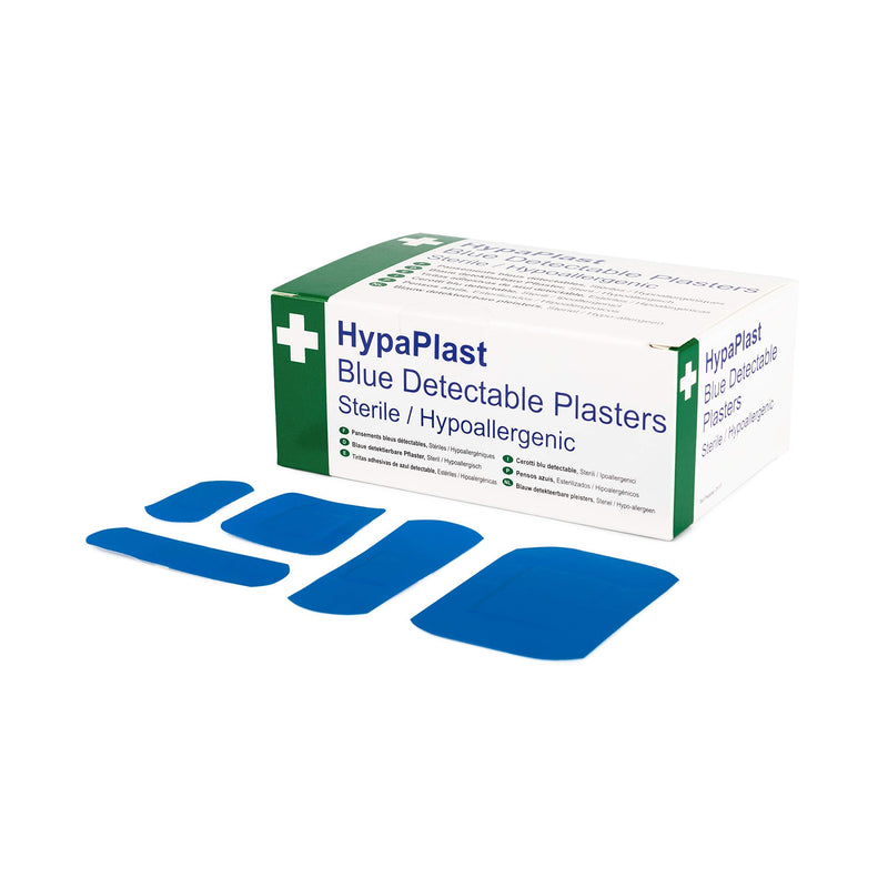 Safety First Aid HypaPlast Assorted Blue Catering Plasters - Pack of 100 Safety First Aid Group  - Dynamic Drive