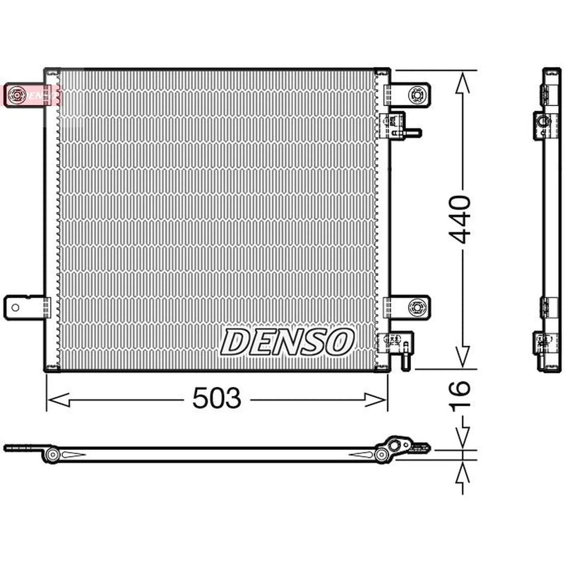 Denso Air Conditioning Condenser fits Daf Cf 65 2001-2013 65.180 65.220 65.250