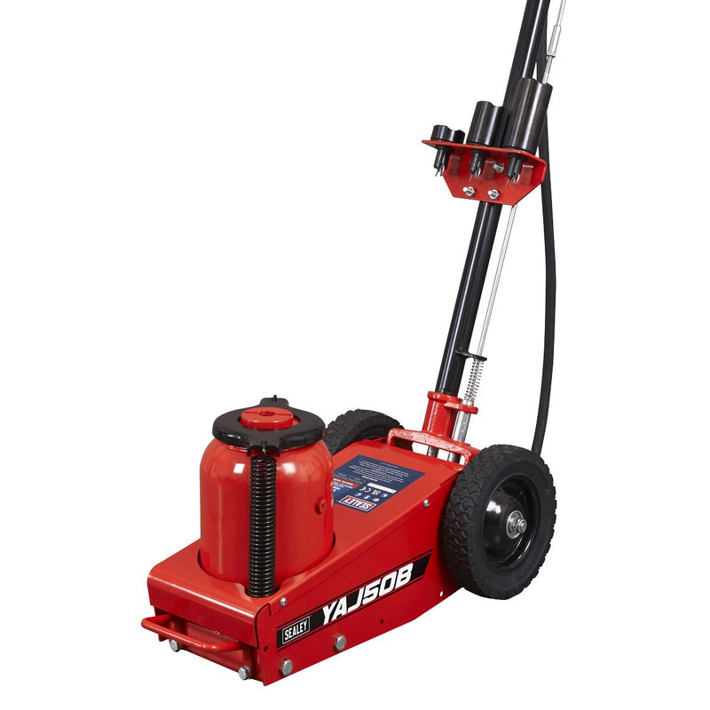 Sealey Air Operated Single Stage Trolley Jack 50 Tonne YAJ50B Sealey - Dynamic Drive