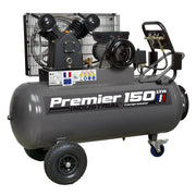 Sealey Air Compressor 150L Belt Drive 3hp with Front Control Panel SAC3153B Sealey - Dynamic Drive