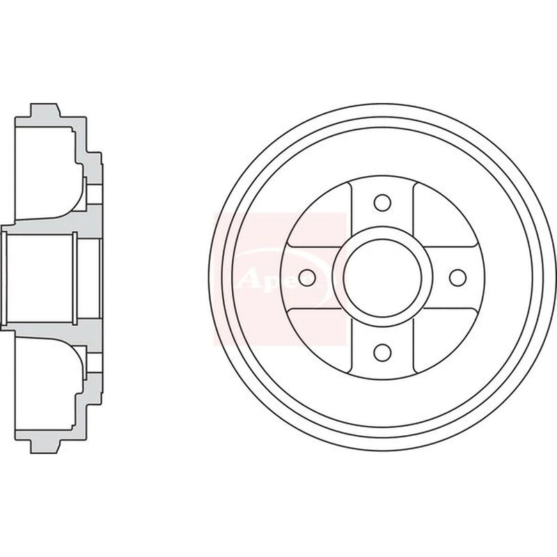 Apec Brake Drum Assembly Rear DRM9201
