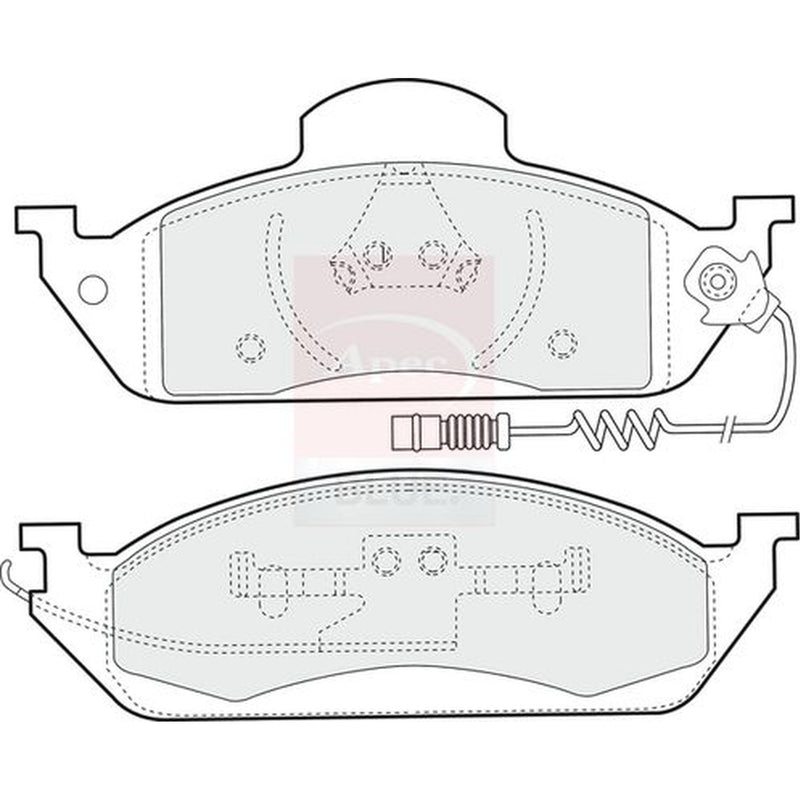 Apec Front Brake Pad Set fits Mercedes-Benz M-Class 1998-2005