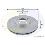 Comline Front Brake Discs & Pads fits Toyota Avensis 2003-2008 1.6 1.8 2.0 2.4