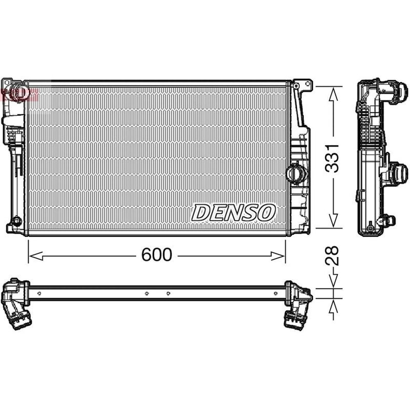 Denso Engine Radiator fits BMW 1 Sports Hatch 2011-2019