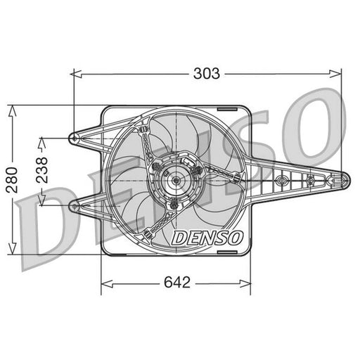 Denso Engine Cooling Fan fits Fiat Uno 1983-1993 1.1 1.3 1.5