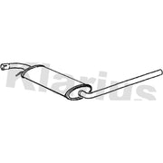 Klarius Box With Centre Pipe Centre fits VW Transporter 1990-2003 2.0 2.5 2.8